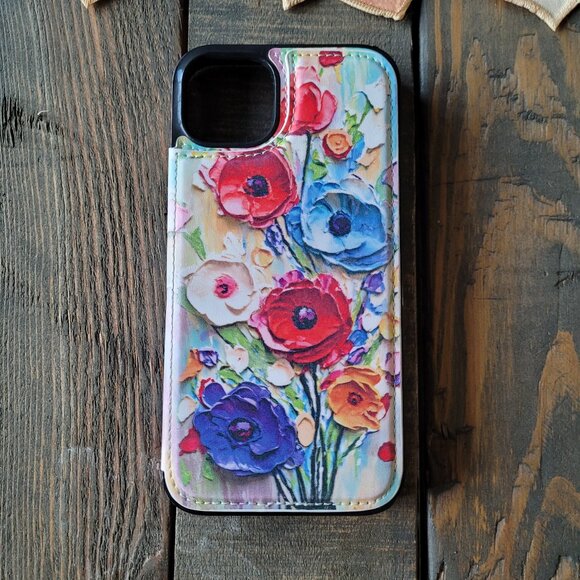 iPhone 13 Mini Case, Flip Folio Leather Wallet Cover - Picture 1 of 6